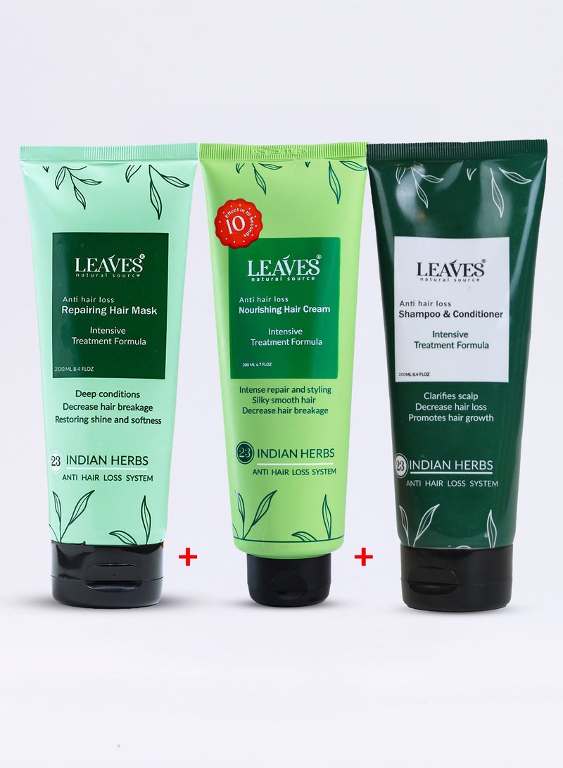 لييفز روتين ليفز لعلاج جفاف وهيشان الشعر (شامبو + هير ماسك + كريم) - Image 1